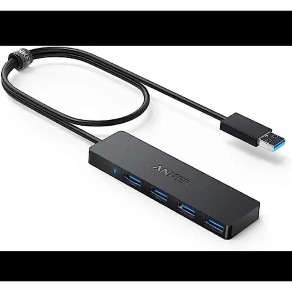 Anker USB Hub 4 Ports USB 3.0 Hub USB Splitter A7516 - BLACK